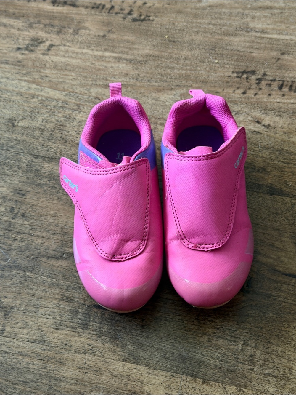 Carter's Bright Pink Slip-On Kids Cleats size toddler 11